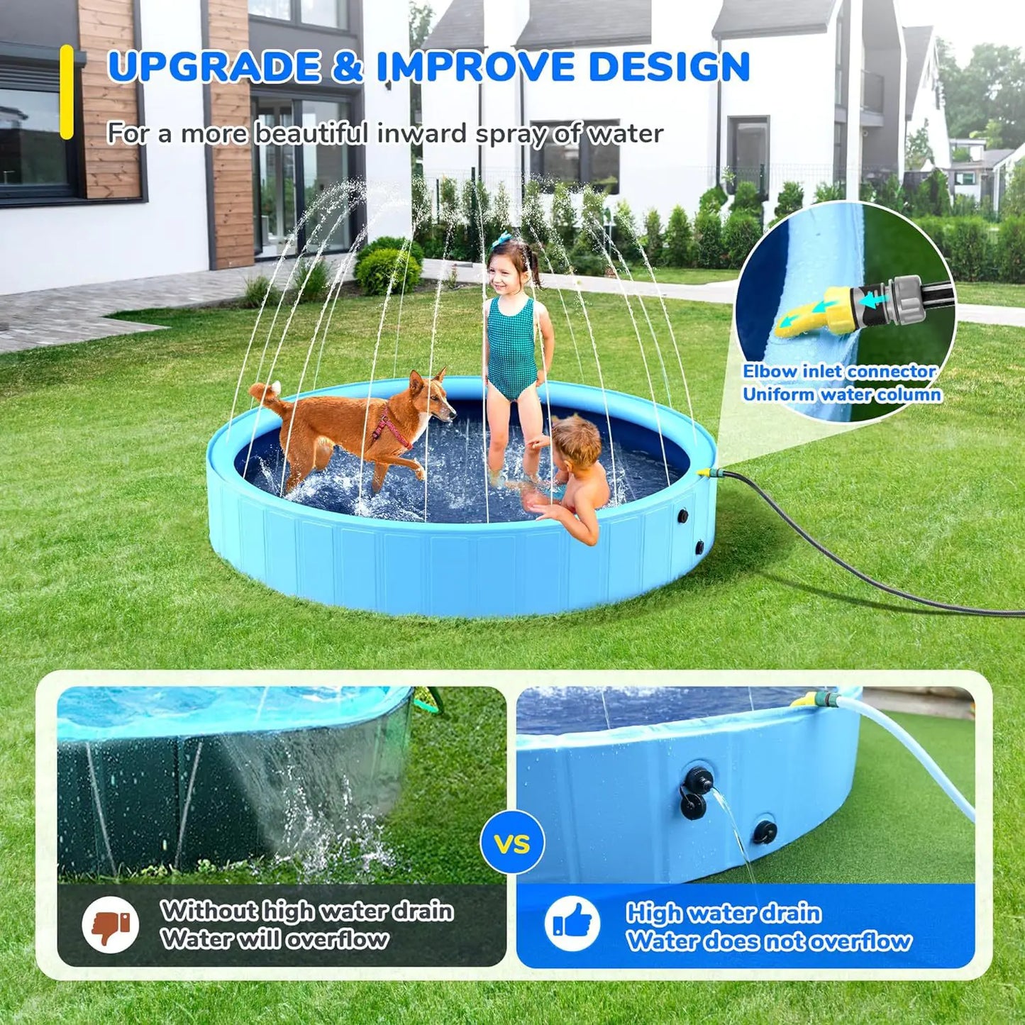 Piscina dobrável para diversão