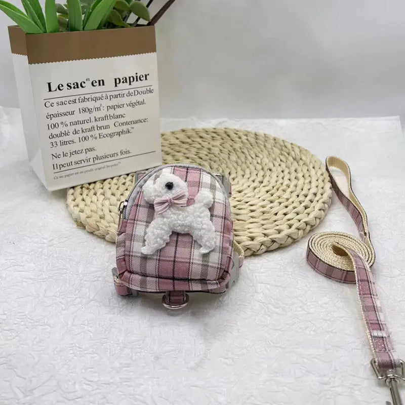 Mochila regulável para Pet + coleira