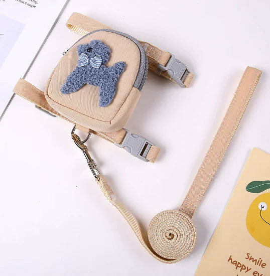 Mochila regulável para Pet + coleira