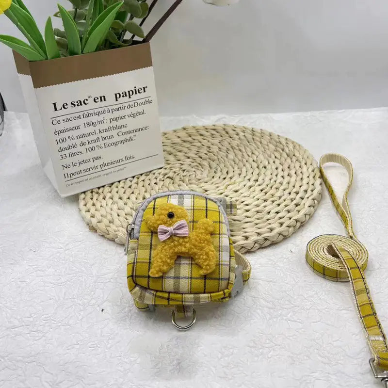 Mochila regulável para Pet + coleira